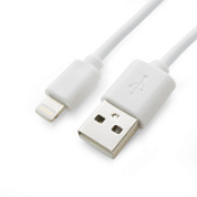 Кабель USB Apple Lightning 8pin, 1м, 2А , белый