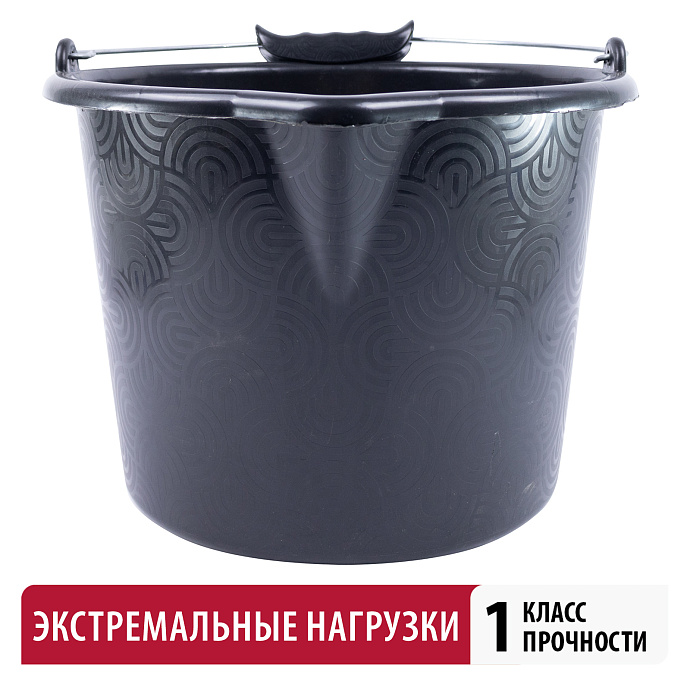 Ведро усиленное штукатурно-малярное 16 (с носиком) Политех QUALITY STRONG