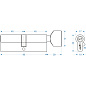 Цилиндр. механизм, ключ-защелка,цвет:серебро,90 мм Pobedit