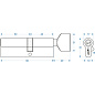 Цилиндр. механизм, ключ-защелка,цвет:серебро,В40х50 мм Pobedit